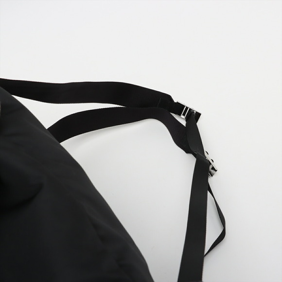 Prada Tessuto Nylon Leather Backpack Rucksack Black - Picture 8 of 8